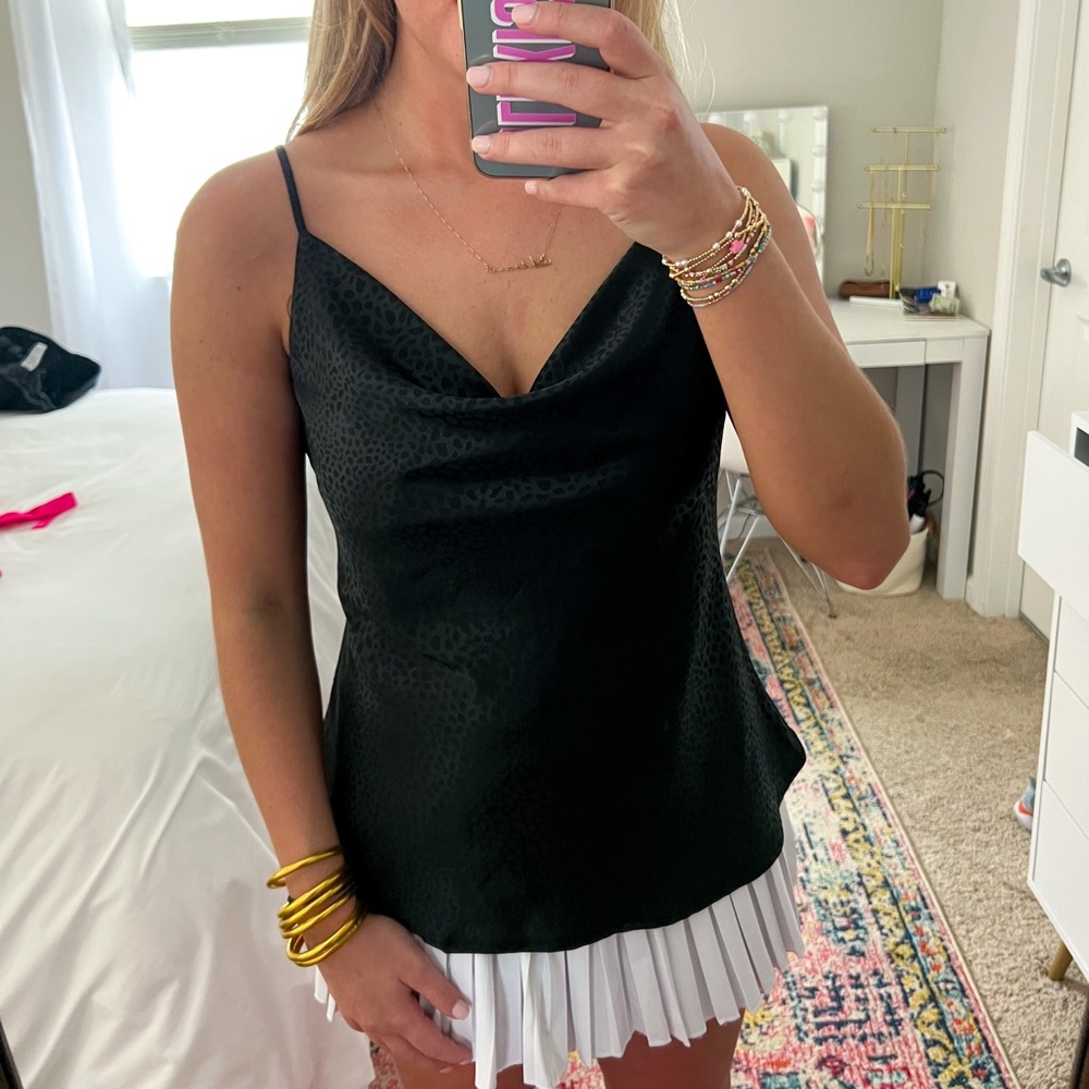 Glam Cowl Neck Animal Print Top
